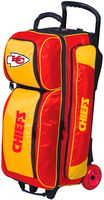 KR Strikeforce NFL Triple Roller Kansas City Chiefs Bowling Bags