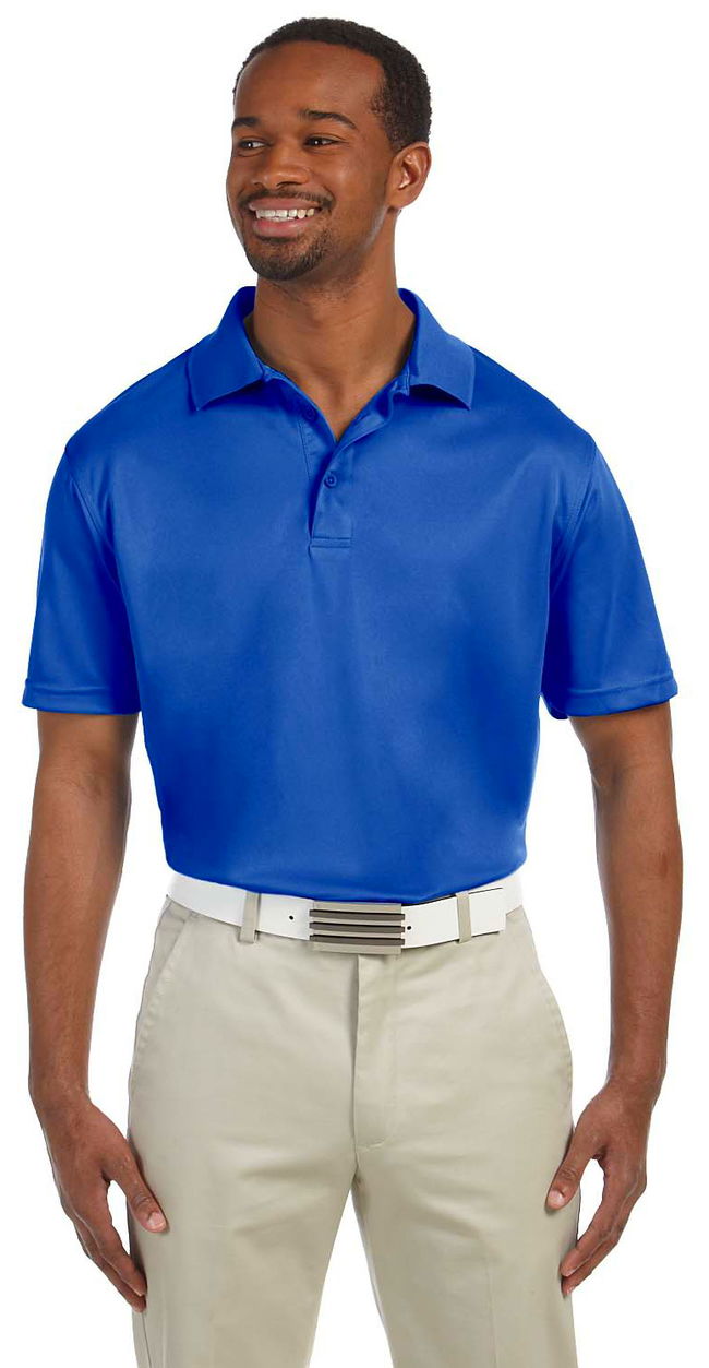 Harriton Mens 4 oz Polytech Polo Royal MAIN Image - Main Image