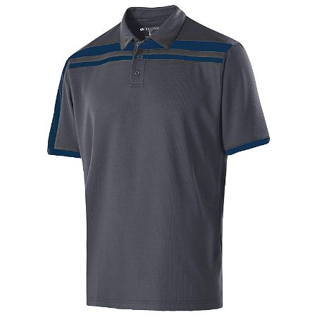 Holloway Mens Charge Polo Carbon/Navy Main Image