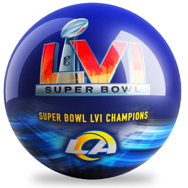OnTheBallBowling Super Bowl LVI Champions LA Rams Ball Main Image