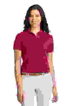 Port Authority Womens Silk Touch Polo Shirt Red MAIN Image - Main Image