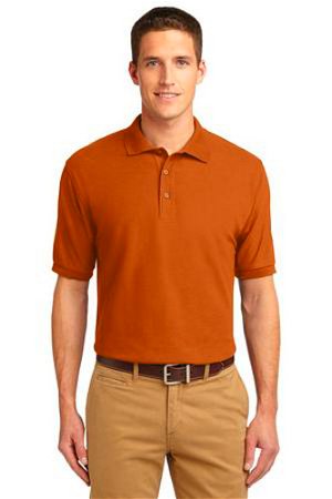 Port Authority Mens Silk Touch Polo Shirt Texas Orange Main Image