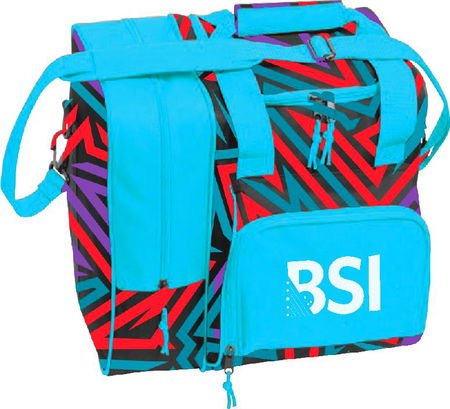 BSI Deluxe Single Tote Teal/Purple/Red Main Image