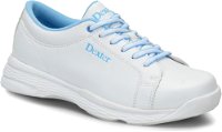 Dexter Womens Raquel V White/Blue Wide Width Bowling Shoes