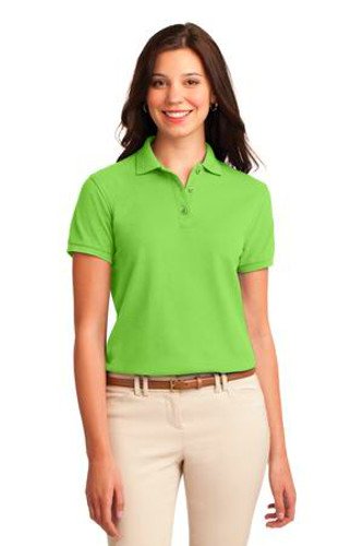 Port Authority Womens Silk Touch Polo Shirt Lime Main Image