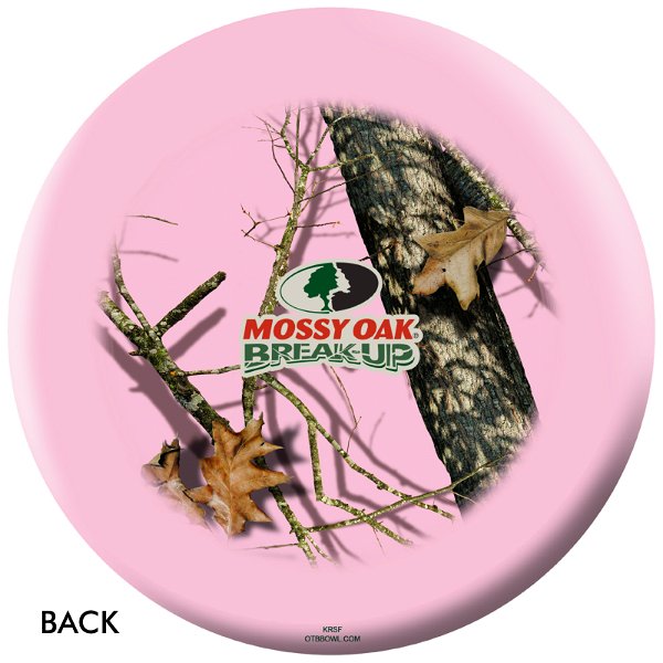 OnTheBallBowling Mossy Oak - Pink Camo Bowling Ball Back Image