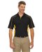 Review the Ash City Mens Fuse Polo Black/Campus Gold