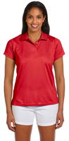 Harriton Womens 4 oz Polytech Polo Red