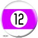 OnTheBallBowling Billiard Purple Stripe 12 Ball Main Image