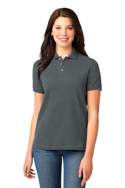 Port Authority Womens Pique Knit Sport Steel Grey
