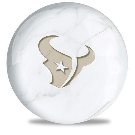 OnTheBallBowling NFL Houston Texans White Marble Ball Main Image