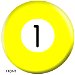 OnTheBallBowling Billiard Yellow 1 Ball Main Image