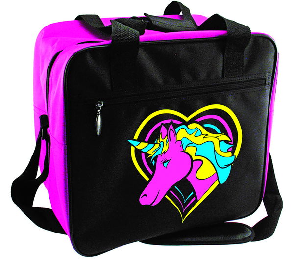 Pink Single Shoulder Unicorn Printed Sports Bag