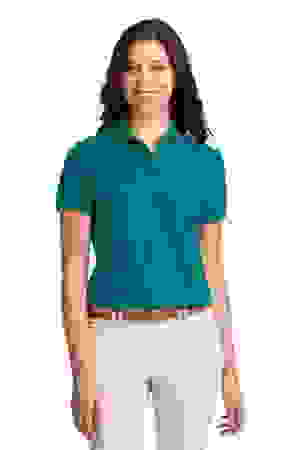 Port Authority Womens Silk Touch Polo Shirt Teal Green MAIN Image - Main Image