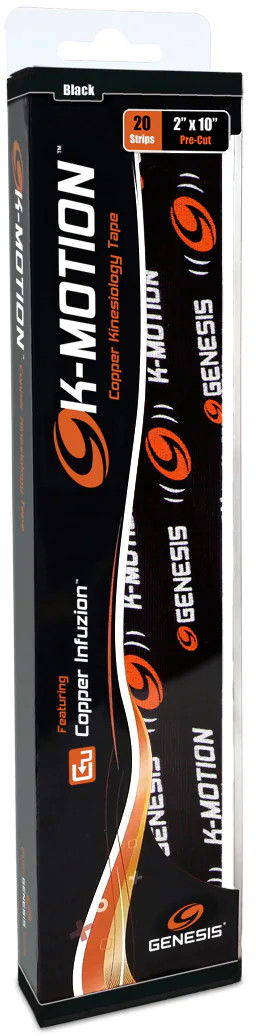 Genesis K-Motion Tape Pre-cut Black MAIN Image - Main Image