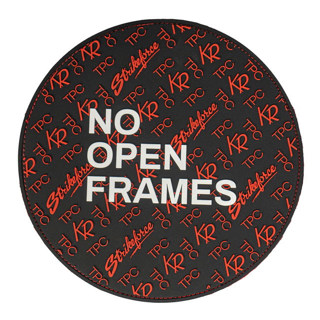 KR Strikeforce Round Shammy Leather Pad TPC Black/Red MAIN Image - Main Image
