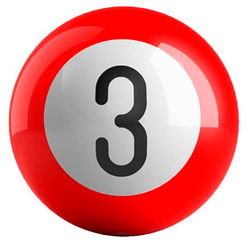 OnTheBallBowling Billiard Red 3 Ball Bowling Balls