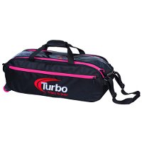 Turbo Pursuit Slim Triple Tote Pink/Black Bowling Bags