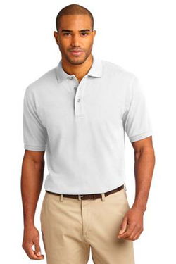 Port Authority Mens Pique Knit Sport White