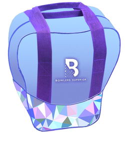 BSI Nova Single Tote Purple/Pink Triangles Bowling Bags
