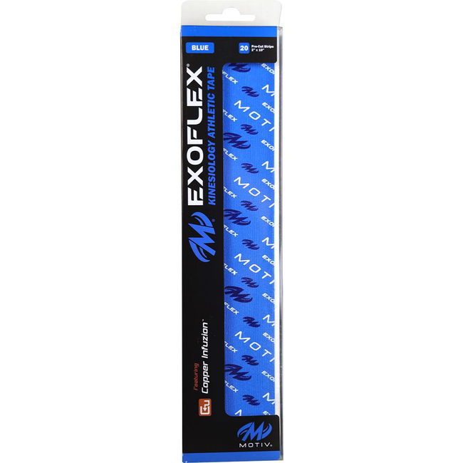 Motiv ExoFlex Kinesiology Pre-Cut Tape Blue MAIN Image - Main Image