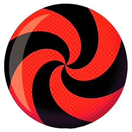 Brunswick Spiral Red/Black Glow Viz-A-Ball Main Image