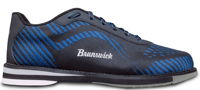 Brunswick Mens Command Right Hand Black/Blue-ALMOST NEW Bowling Shoes