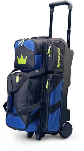 Brunswick Quest Triple Roller Blue Bowling Bag