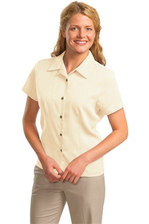 Port Authority Womens Easy Care Camp Shirt Ivory Main Image
