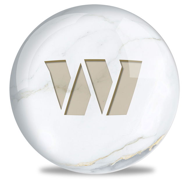 OnTheBallBowling NFL Washington Commanders Marble Ball MAIN Image - Main Image