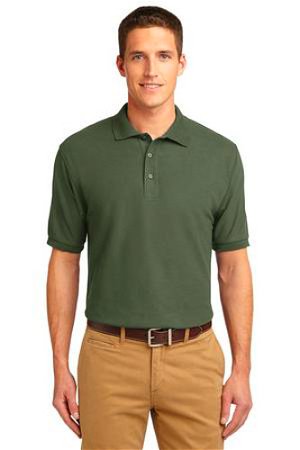 Port Authority Mens Silk Touch Polo Shirt Clover Green Main Image