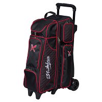 KR Strikeforce Royal Flush 4x4 Roller Black/Red Bowling Bags