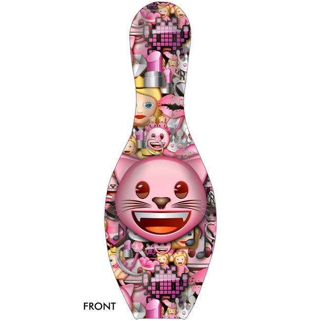 OnTheBallBowling Bowling Emoji Cats Rule Pin MAIN Image - Main Image