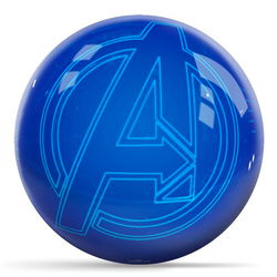 KR Strikeforce Marvel Avengers Logo Blue Bowling Balls