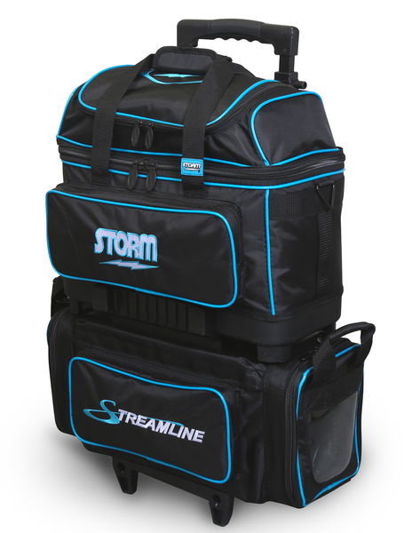 Storm 2-Ball Rolling Thunder Signature Double Roller Bowling Bag White/Blue  