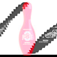 OnTheBallBowling NCAAF 2024 National Champions Ohio State Buckeyes Pin Red ALT Image