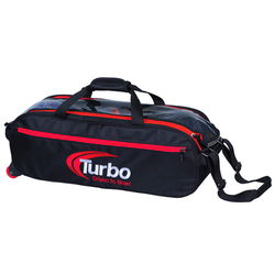 Turbo Pursuit Slim Triple Tote Black/Red Bowling Bags