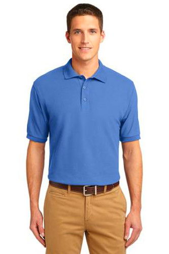 Port Authority Mens Silk Touch Polo Shirt Ultramarine Blue MAIN Image - Main Image