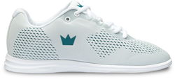 Brunswick Womens Axis White/Teal Bowling Shoes
