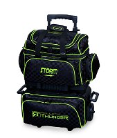Storm Rolling Thunder 4 Ball Roller Checkered Black/Lime Bowling Bags
