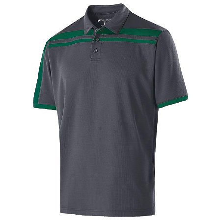 Holloway Mens Charge Polo Carbon/Forest Main Image