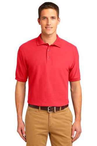 Port Authority Mens Silk Touch Polo Shirt Hibiscus Main Image