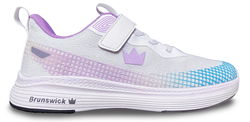 Brunswick Youth Girls Strike Zone White/Teal Bowling Shoes