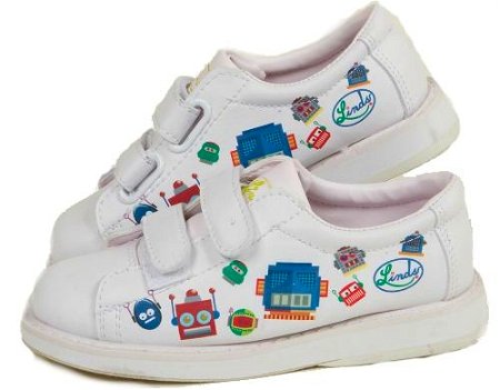 Linds Kids Bot White with Straps Main Image