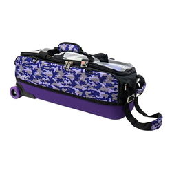 KR Strikeforce Fast Slim Triple Roller Tote Purple Camo Bowling Bags