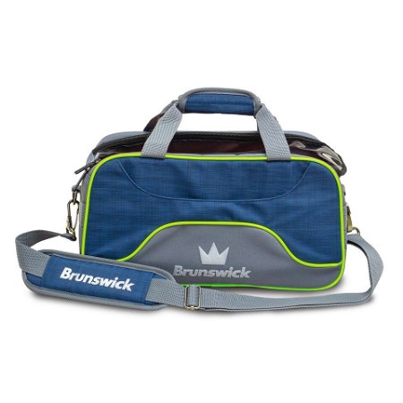 Brunswick Crown Deluxe Double Tote Navy/Lime Main Image