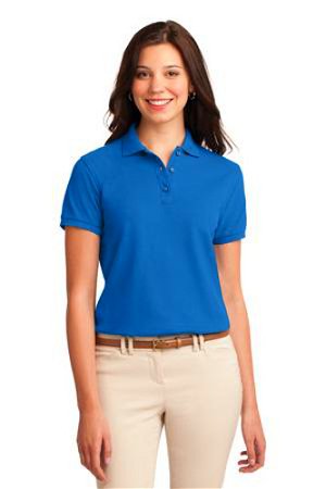 Port Authority Womens Silk Touch Polo Shirt Strong Blue Main Image