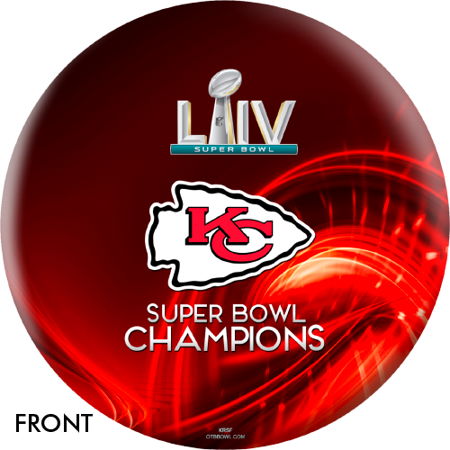 OnTheBallBowling 2020 Super Bowl 54 Champions Kansas City Chiefs Ball Red Main Image