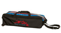 Roto Grip 3 Ball All-Star Travel Tote/Roller Competitor Black/Red/Blue Bowling Bags