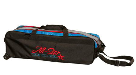 Roto Grip 3 Ball All-Star Travel Tote/Roller Competitor Black/Red/Blue Main Image